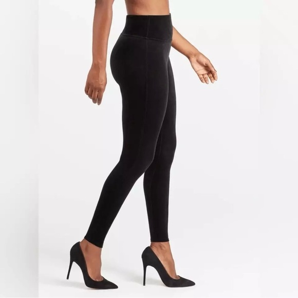 Spanx Black Velvet Leggings - Picture 2 of 11